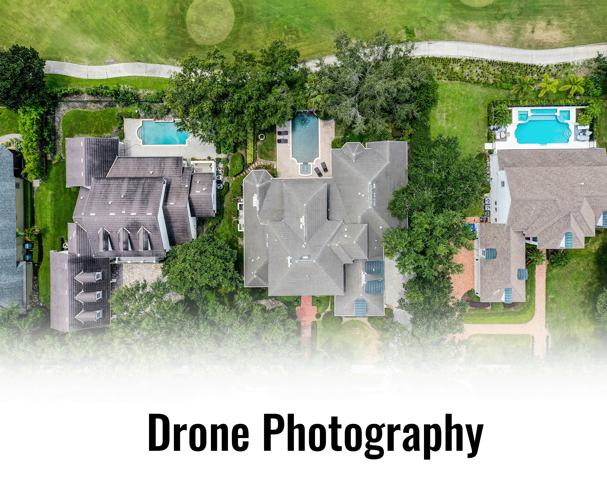 drone shot of home from above 